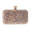 Elegant Crystal Hollow Out Metal Clutch Bag Ladies Purse - Silver - Luxury bags by WAAMII