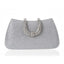 Elegant Diamond Clasp Glittery Clutch Purse bags WAAMII Silver  