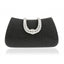 Elegant Diamond Clasp Glittery Clutch Purse bags WAAMII black  