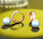 Elegant Gold-Tone Crystal Pearl Hoop Drop Earrings - - Luxury Jewelry by WAAMII