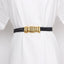 Elegant Patchwork Asymmetrical Women Belt Accessories WAAMII black One Size 