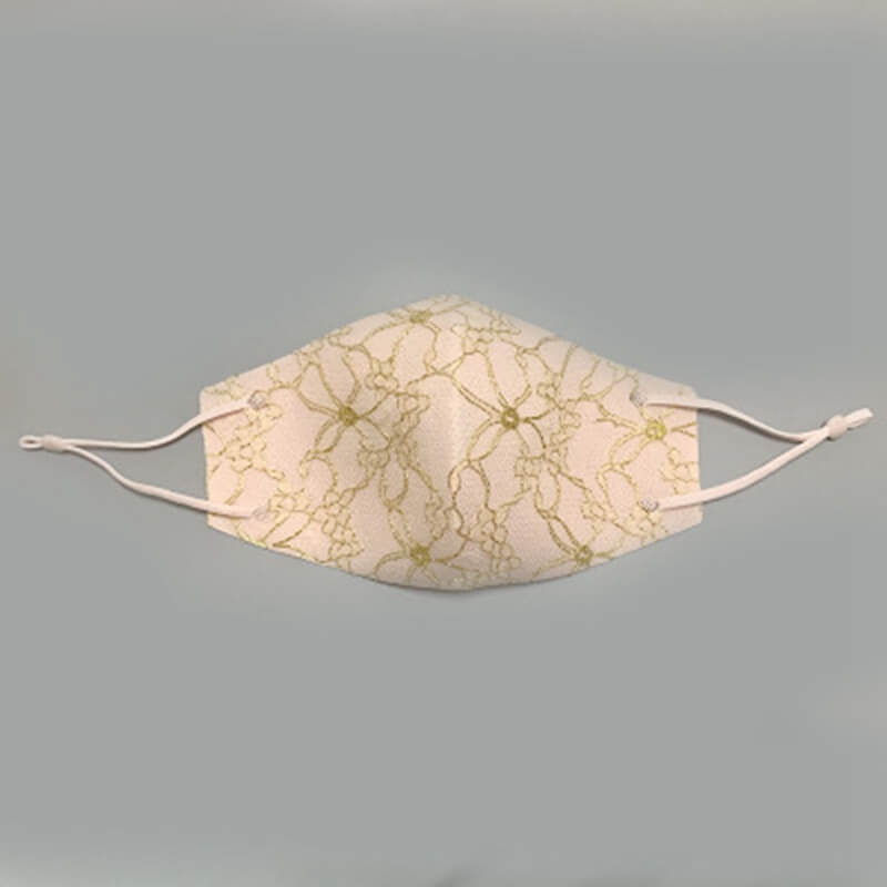 Embroidered Fabric Lace Face Mask-M11 - Pink - Luxury Accessories by WAAMII