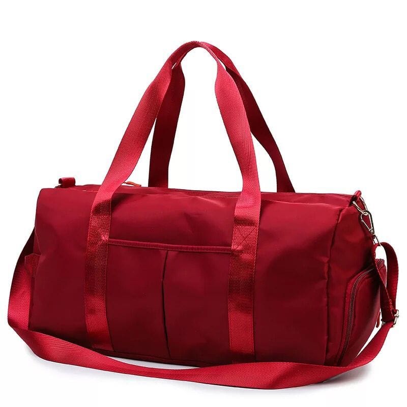 Essentials Dry Wet Separation Weekender Bag Gym Duffle Bag With Shoe Compartment-Pink,Black - Wine - Luxury bags by WAAMII