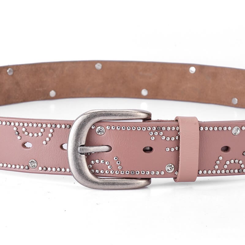 Fashion Rhinestone Rivet Belt For Women Cowgirl-WB7054 - - Luxury Accessories by WAAMII
