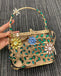 Floral Hollow Out Metallic Cage Clutch - Khaki L18xW9xH13 cm - Luxury bags by WAAMII