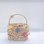 Floral Hollow Out Metallic Cage Clutch bags WAAMII apricot A L18xW9xH13 cm