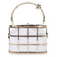 Floral Hollow Out Metallic Cage Clutch bags WAAMII   