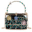 Floral Hollow Out Metallic Cage Clutch - Black L18xW9xH13 cm - Luxury bags by WAAMII