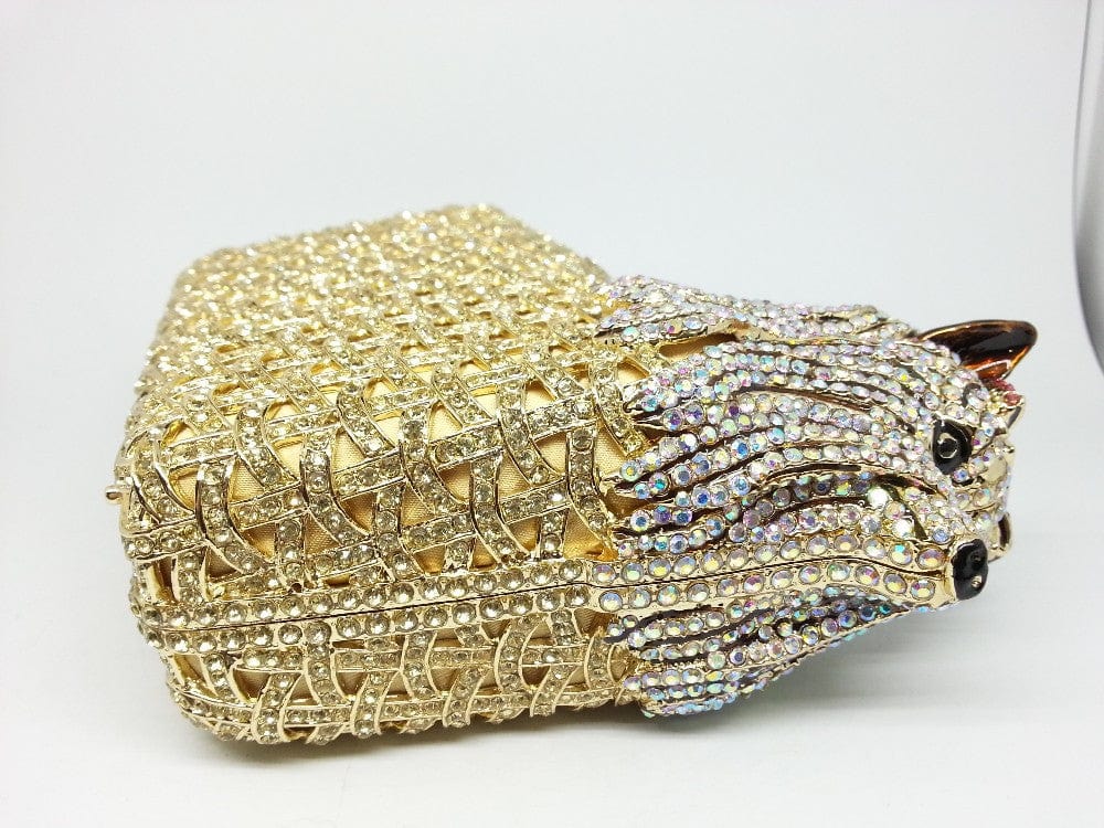 Full Crystal Doggy Puppy Clutch bags WAAMII