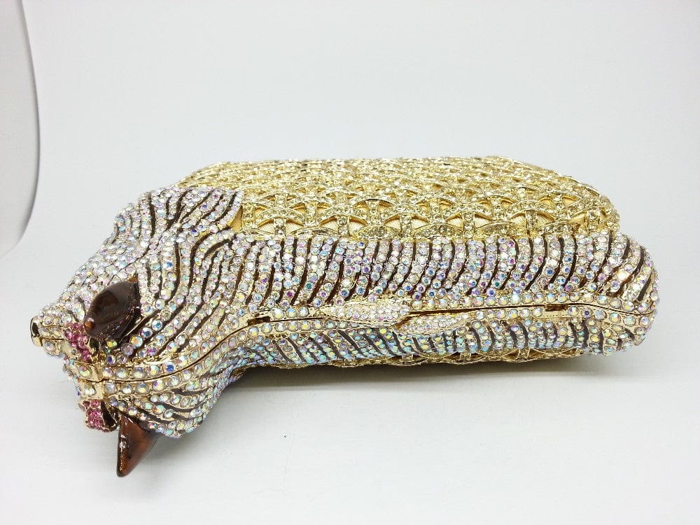 Full Crystal Doggy Puppy Clutch - - Luxury bags by WAAMII