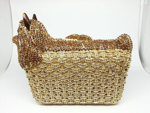 Full Crystal Doggy Puppy Clutch bags WAAMII 7