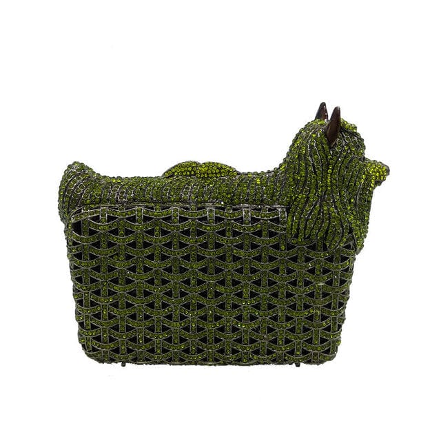 Full Crystal Doggy Puppy Clutch - 13 - Luxury bags by WAAMII