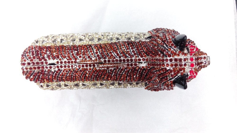 Full Crystal Doggy Puppy Clutch - - Luxury bags by WAAMII