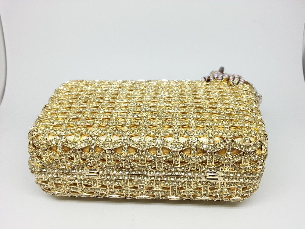 Full Crystal Doggy Puppy Clutch - - Luxury bags by WAAMII