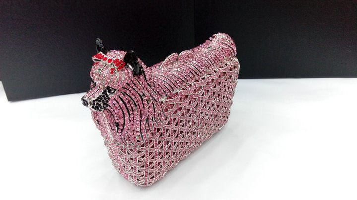 Full Crystal Doggy Puppy Clutch bags WAAMII 6