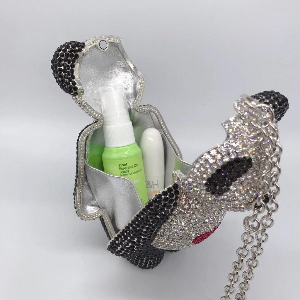 Full Diamond Love Bear Clutch Evening Purse - - Luxury bags by WAAMII