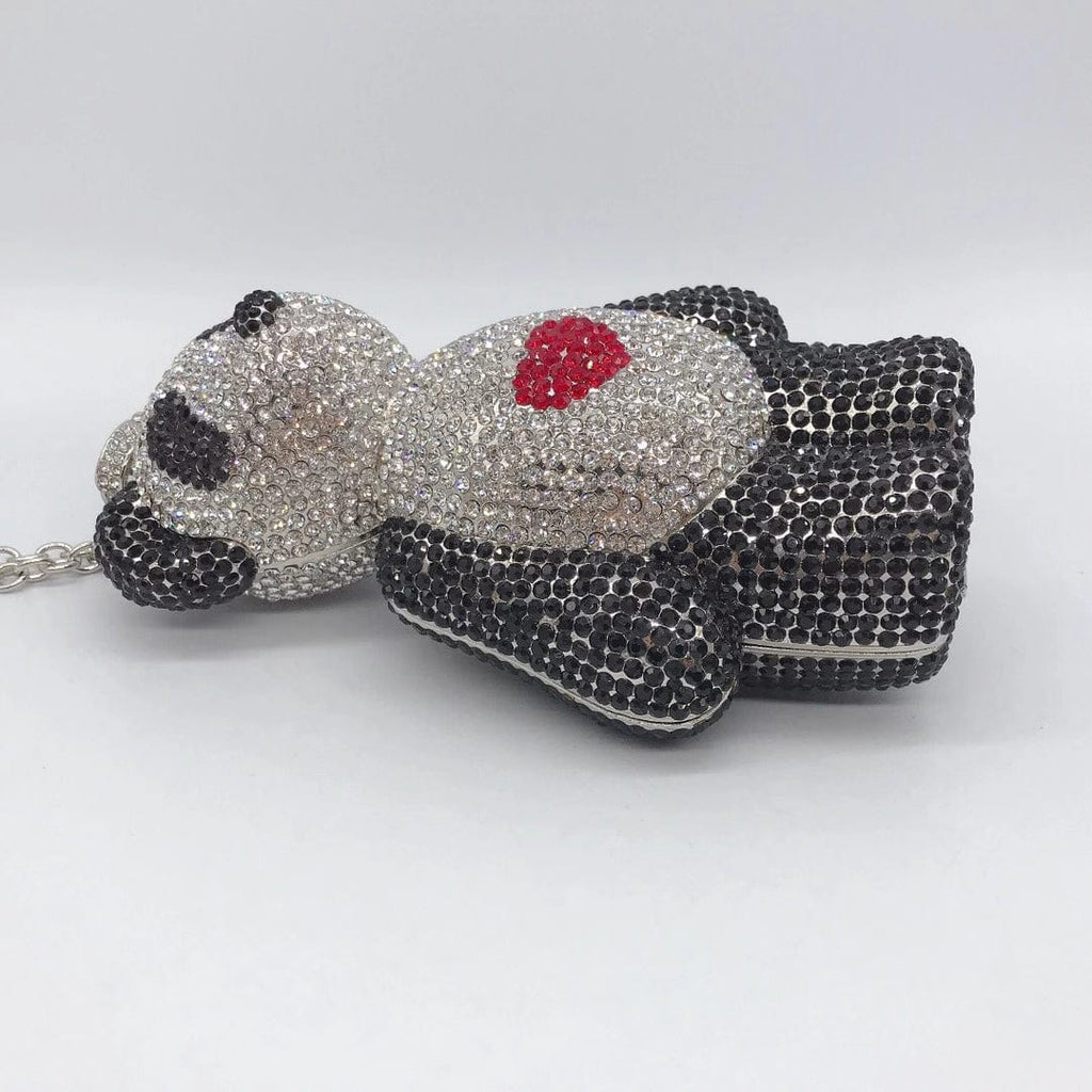 Full Diamond Love Bear Clutch Evening Purse - - Luxury bags by WAAMII