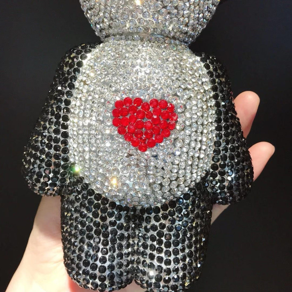 Full Diamond Love Bear Clutch Evening Purse - - Luxury bags by WAAMII