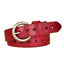 Full Grain Genuine Leather Cowskin Star Hollow Out Women's Belt Accessories WAAMII Red 90CM 