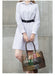 Genuine Leather Embossing Patchwork Designs Satchel - - Luxury bags by WAAMII