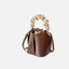 Genuine Leather Floral Bucket Crossbody Bag bags WAAMII   