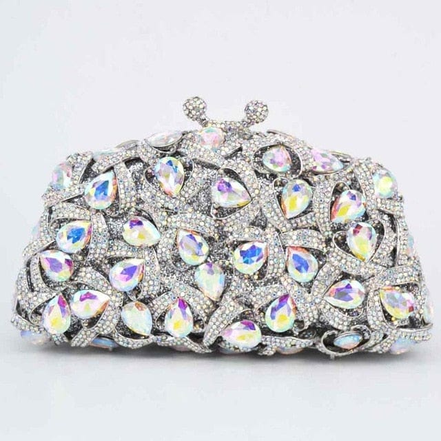 Gina Rhinestone Clutch Evening Bag - i - Luxury bags by WAAMII