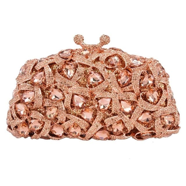 Gina Rhinestone Clutch Evening Bag - m - Luxury bags by WAAMII