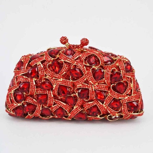 Gina Rhinestone Clutch Evening Bag - d - Luxury bags by WAAMII