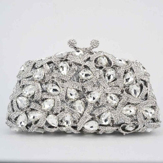 Gina Rhinestone Clutch Evening Bag - f - Luxury bags by WAAMII