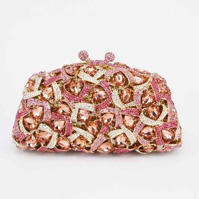 Gina Rhinestone Clutch Evening Bag - a - Luxury bags by WAAMII
