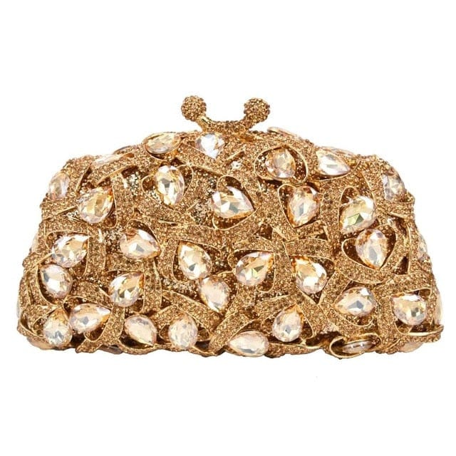 Gina Rhinestone Clutch Evening Bag - p - Luxury bags by WAAMII
