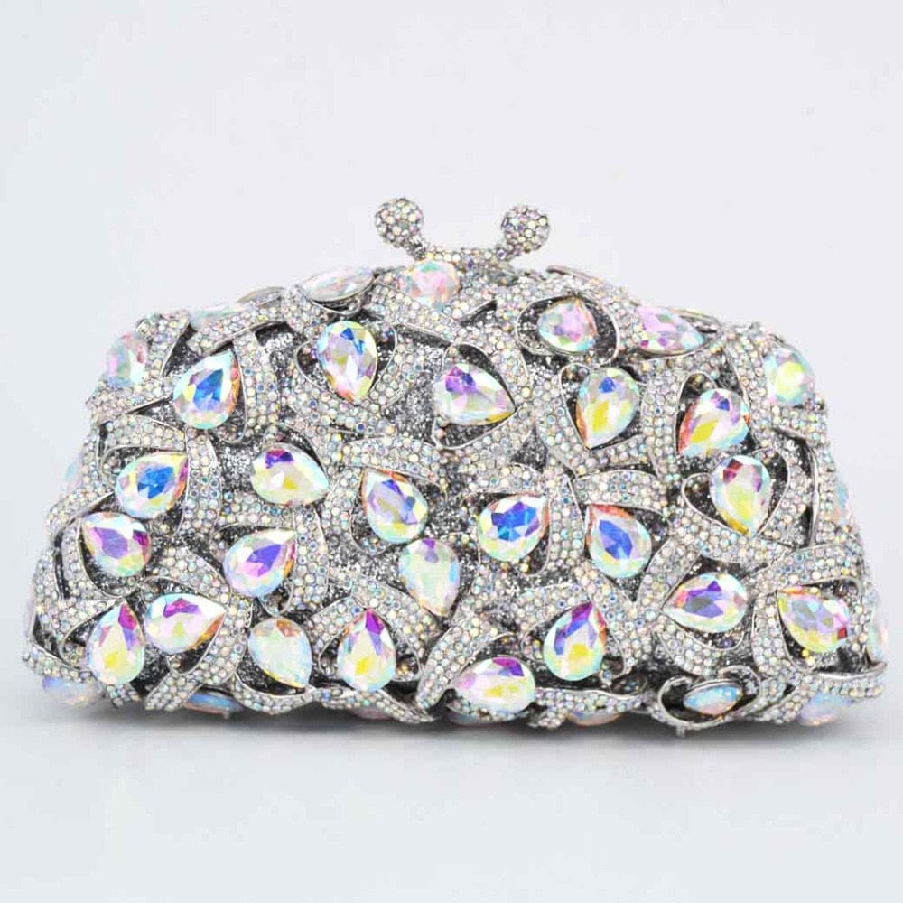 Gina Rhinestone Clutch Evening Bag - - Luxury bags by WAAMII