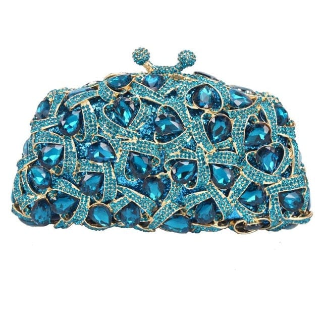 Gina Rhinestone Clutch Evening Bag - h - Luxury bags by WAAMII