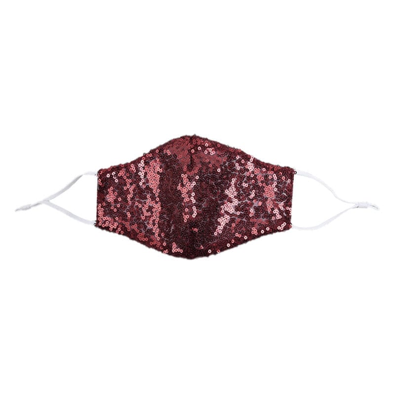 Glitter Sparkle Pattern Fashion Masks For Women-S89-Multiple Colors - Red Wine For Kids - Luxury Accessories by WAAMII