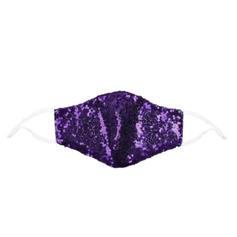 Glitter Sparkle Pattern Fashion Masks For Women-S89-Multiple Colors - Purple For Kids - Luxury Accessories by WAAMII
