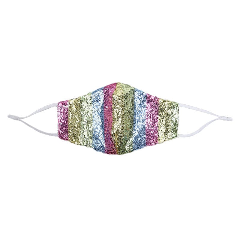 Glitter Sparkle Pattern Fashion Masks For Women-S89-Multiple Colors - Rainbow Stripes For Kids - Luxury Accessories by WAAMII