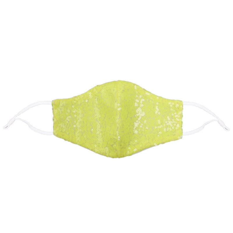 Glitter Sparkle Pattern Fashion Masks For Women-S89-Multiple Colors - Sparkle Yellow For Kids - Luxury Accessories by WAAMII