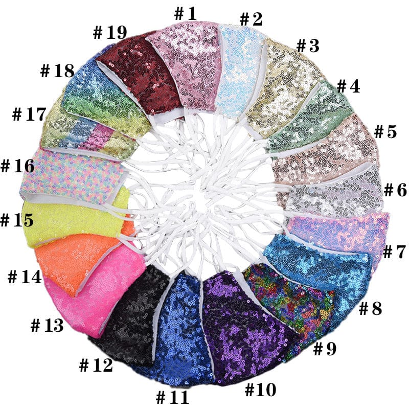 Glitter Sparkle Pattern Fashion Masks For Women-S89-Multiple Colors - - Luxury Accessories by WAAMII