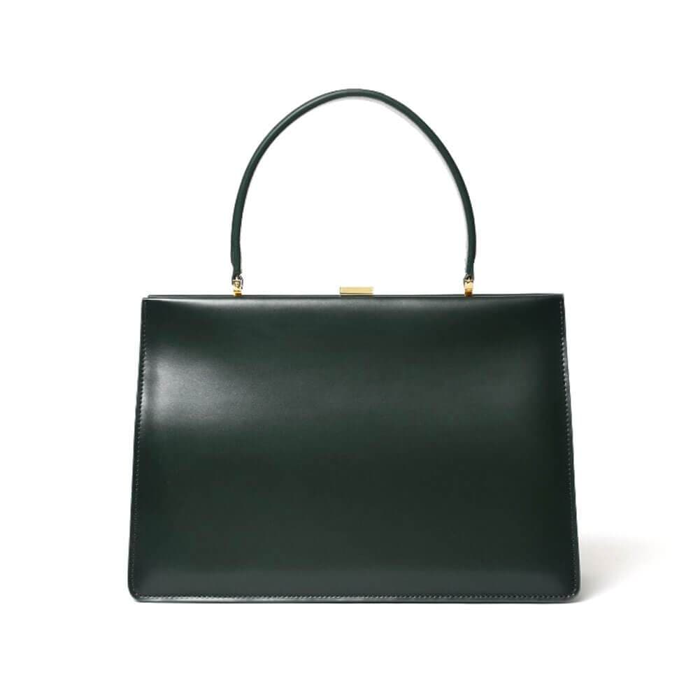 Gold Clip Buckle Top Genuine Leather Tote Lady Business Bag - - Luxury bags by WAAMII