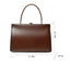 Gold Clip Buckle Top Genuine Leather Tote Lady Business Bag - - Luxury bags by WAAMII