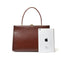 Gold Clip Buckle Top Genuine Leather Tote Lady Business Bag - - Luxury bags by WAAMII