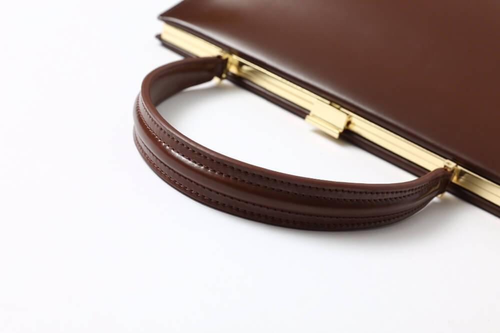 Gold Clip Buckle Top Genuine Leather Tote Lady Business Bag - - Luxury bags by WAAMII