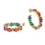 Gold-Tone Colored Gemstone Hoop Earrings Jewelry WAAMII   