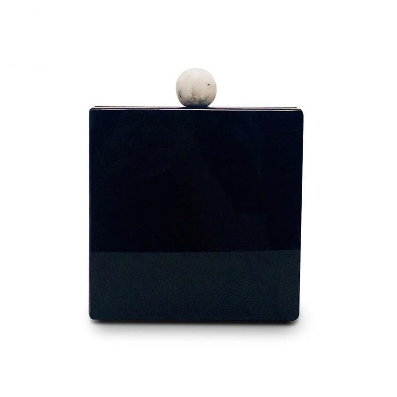 Green Patchwork Ball Clasp Clutch - - Luxury bags by WAAMII