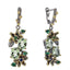 Green Zircon Floral Vintage Statement Earrings - Default Title - Luxury Jewelry by WAAMII