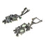 Green Zircon Floral Vintage Statement Earrings - - Luxury Jewelry by WAAMII