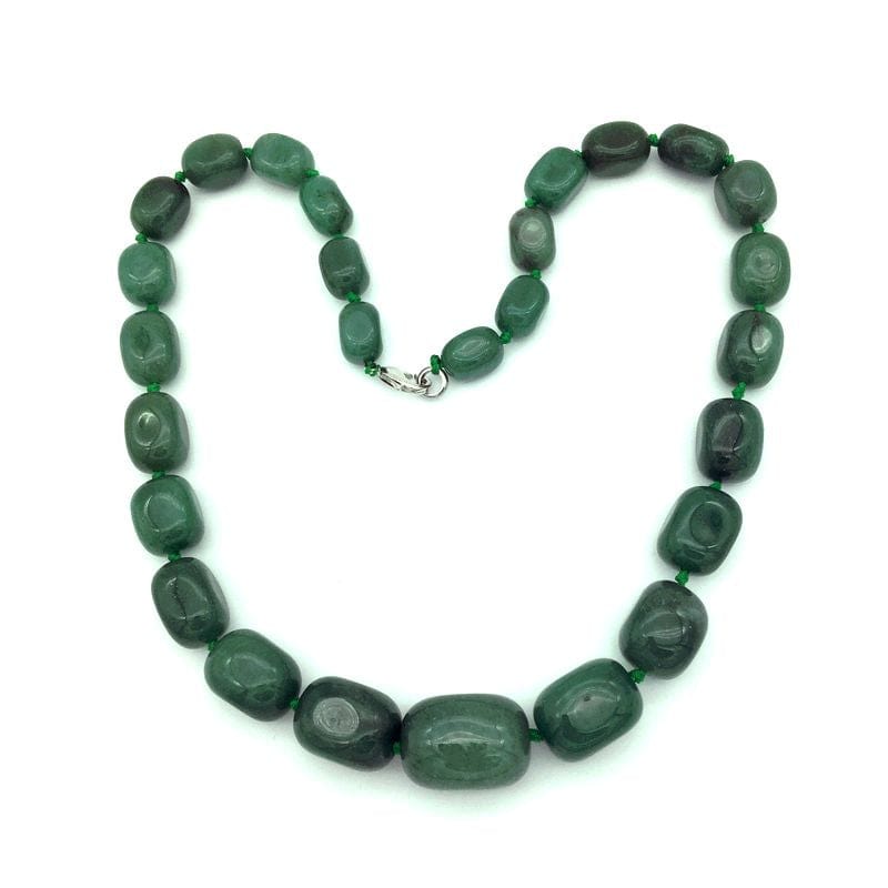 Hand-made Gradient Natural Stone Birthstone Necklaces Mottled Beads Size 9x12 mm to 16x24mm Jewelry WAAMII