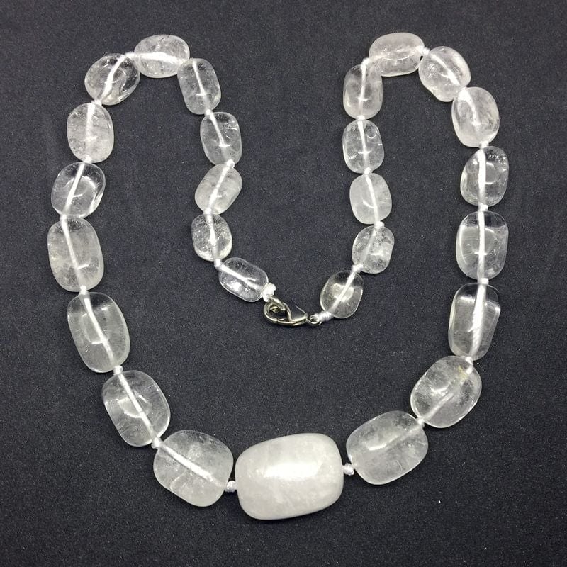 Hand-made Gradient Natural Stone Birthstone Necklaces Mottled Beads Size 9x12 mm to 16x24mm - - Luxury Jewelry by WAAMII