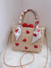 Handmade Natural Straw Basket Beach Bag With Ribbons - - Luxury bags by WAAMII