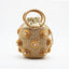 Handmade Rhinestone Crystal Embellished Mini Straw Bucket Bag-WM0313 - brown Flowers - Luxury bags by WAAMII